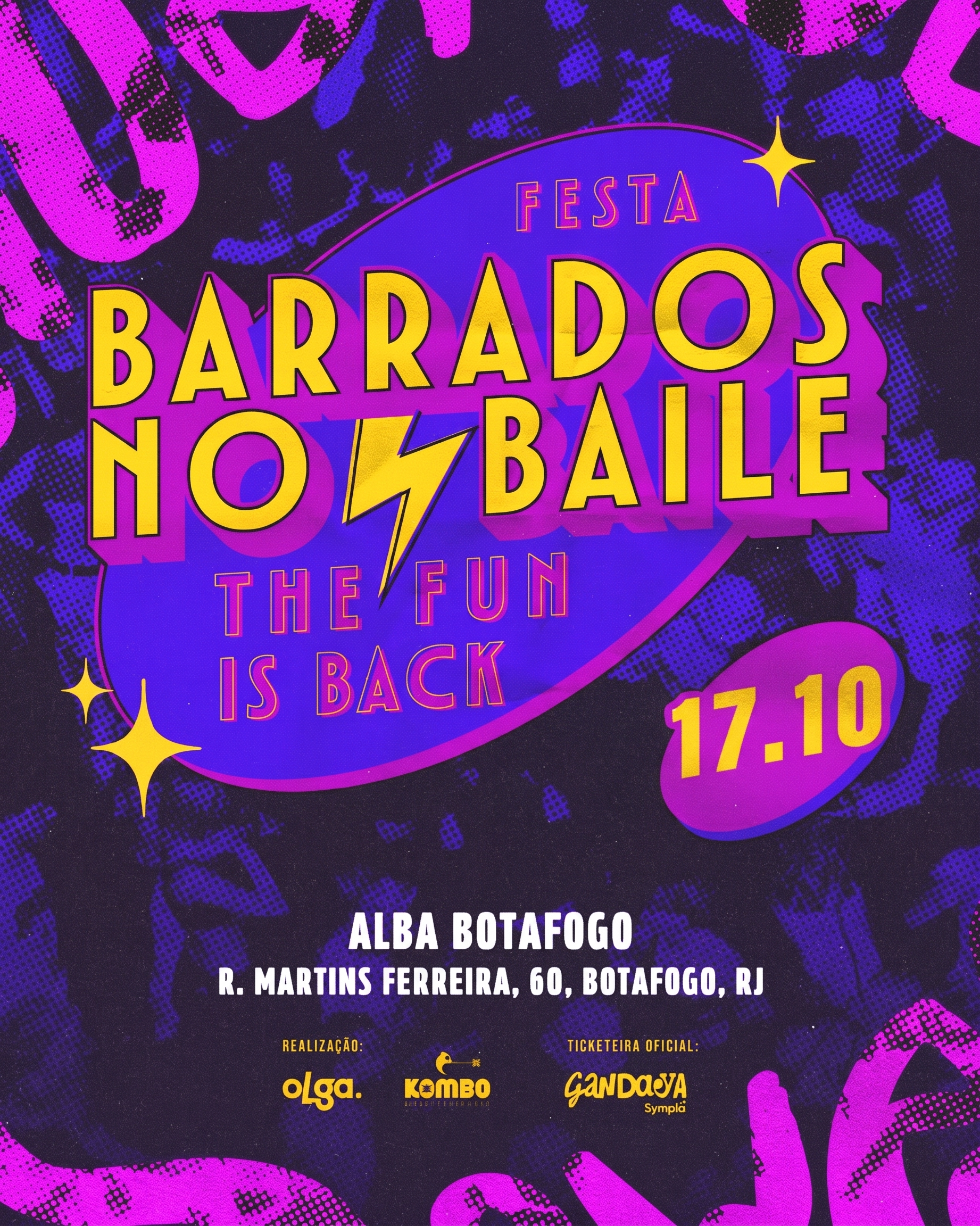 Arte da Festa Barrados No Baile — os maiores hits dos anos 90 e 2000 em Botafogo, Rio de Janeiro